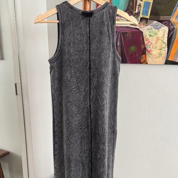 GAP - Rib Midi Tank Dress in Washed Black/Charcoal - Picture 7 of 13